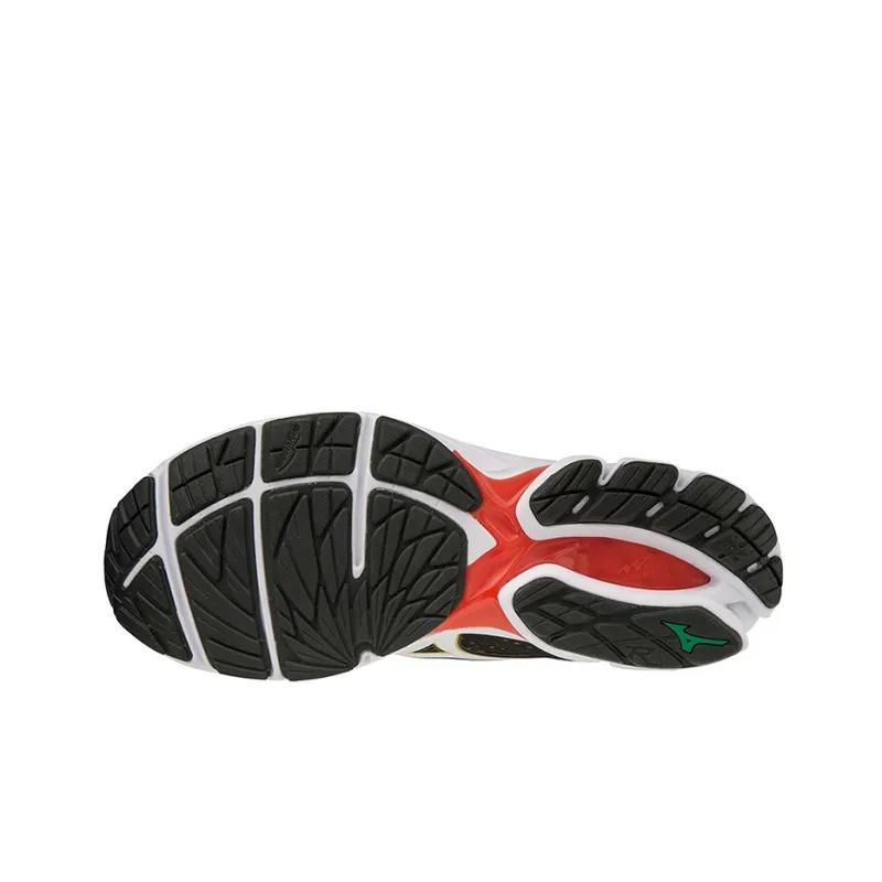 Mizuno Wave Rider 22 Cushioning Anti-Slip And Wear-Resistant Low-Top Running Shoes Men's Black White Yellow-2