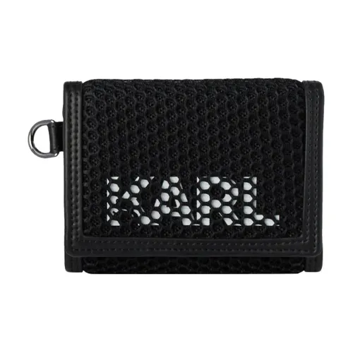 KARL LAGERFELD Calfskin Wallet Womens Black