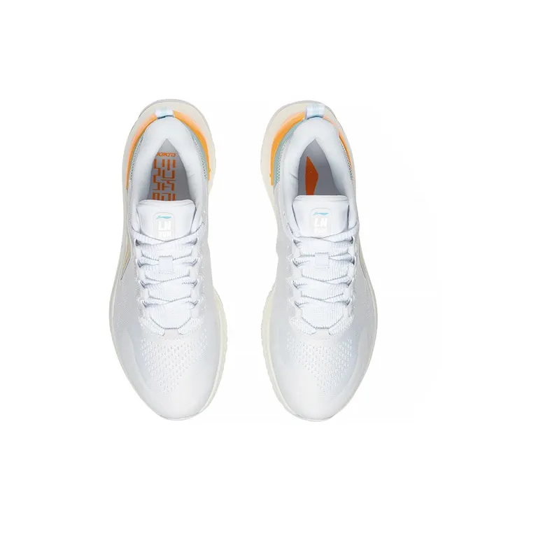 LiNing YueYing Element Breathable Lightweight Low Top Running Shoes Men's White Blue Yellow-3