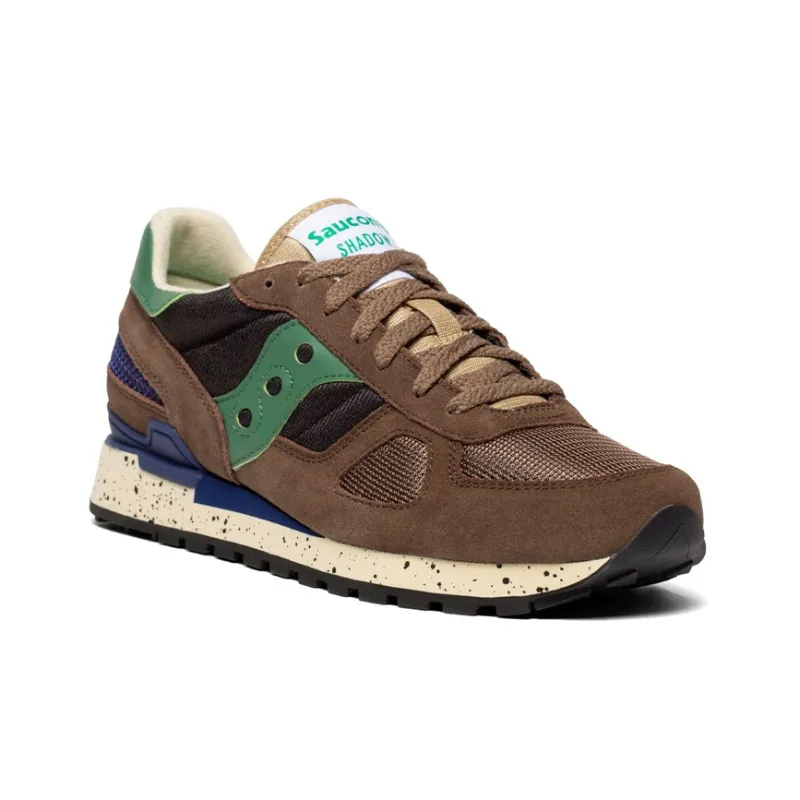 Saucony Shadow Original Low-Top Running Shoes Men's Brown Green-2