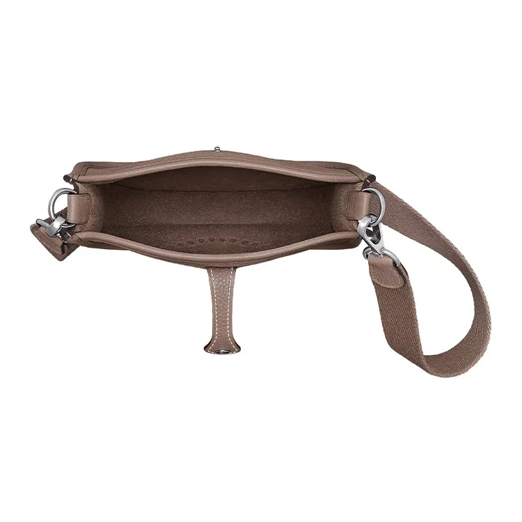HERMES Evelyne Cow Leather With Canvas Shoulder Strap Crossbody Bag, Shoulder Bag Mini Unisex-1