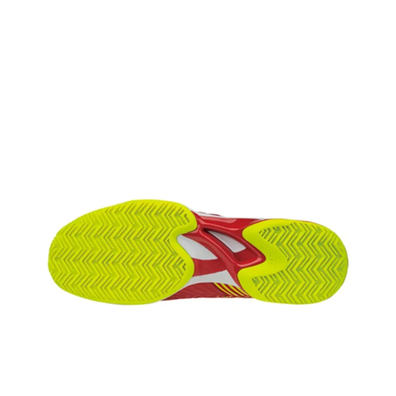 Mizuno Wave Exceed Tour 3cc Anti Slip Wear Resistant Low Top Tennis Shoes Red Yellow White-3