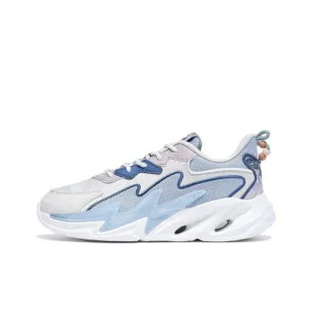 XTEP Lightning Casual Shoes Women's Low-Top Light Heather Gray/Light Gray Blue