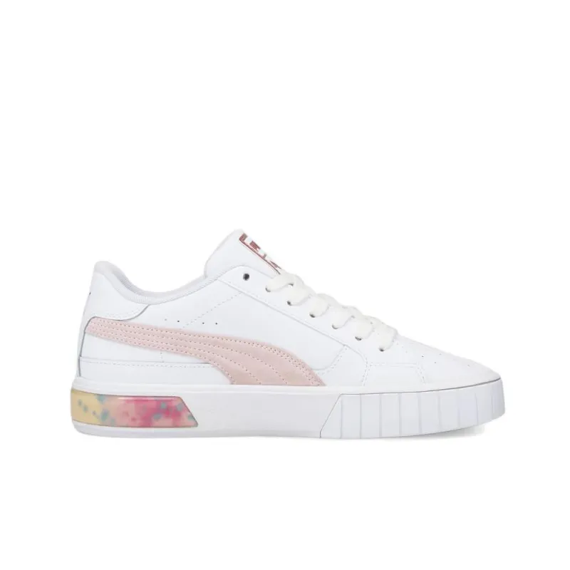 PUMA Cali Star Low-Top Skateboard Shoes Women's White Pink-1