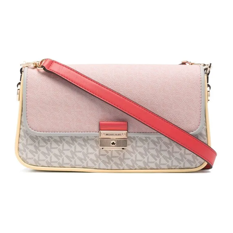 MICHAEL KORS MICHAEL KORS Handbag Collection Bradshaw Coated Canvas Shoulder Bag Regular Women's Pink & Light Umber-1