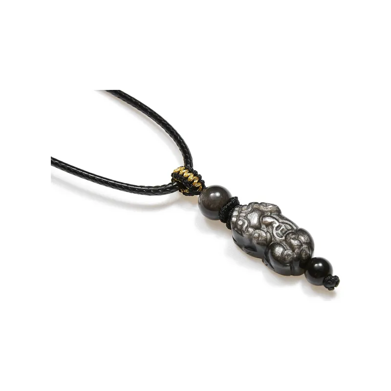 ENFANTIN Obsidian Jade Necklaces Unisex-1