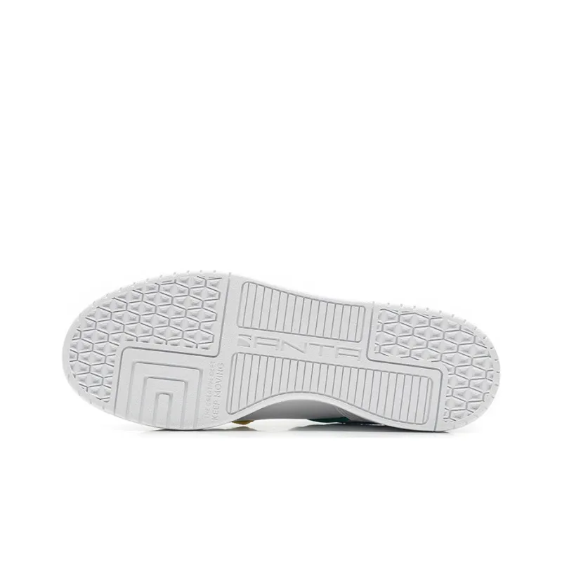 Anta Anti-Slip Wear-Resistant Low-Top Skateboard Shoes Men's White Yellow-5