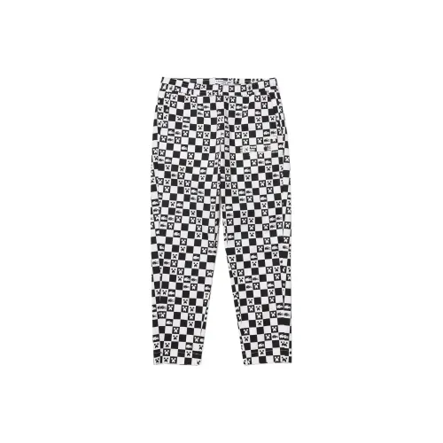 LACOSTE Casual Pants Men Black/White