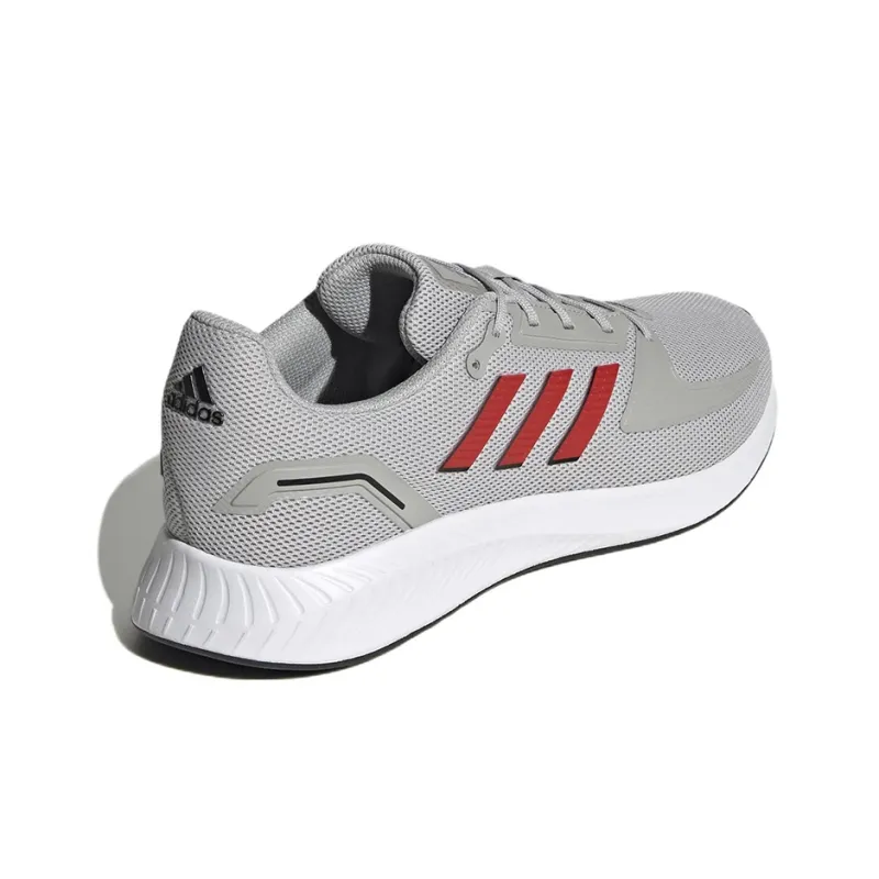 Adidas Runfalcon 2.0 Breathable And Wear-resistant Low-Top Running Shoes Men's Gray Red-3