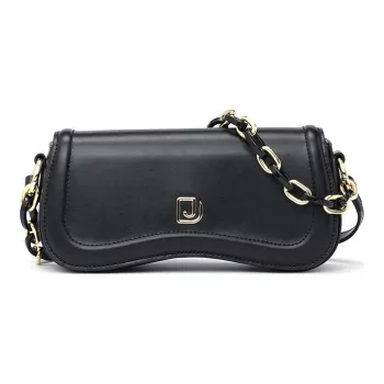 DEERE JACK Cow Leather Baguette Bag, Shoulder Bag, Crossbody Bag Women's Black