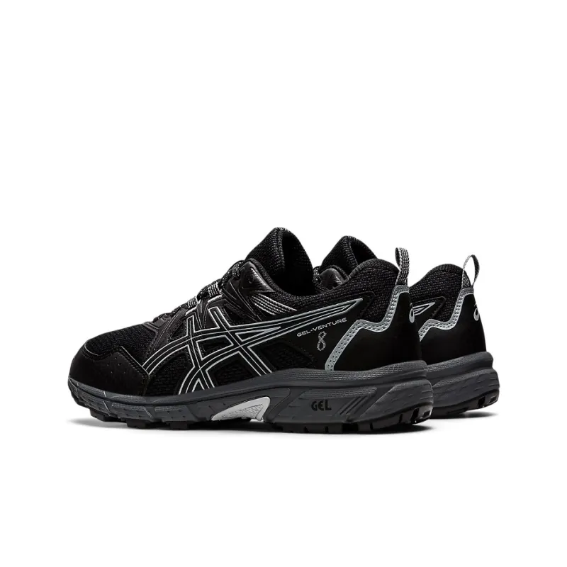 Asics Gel-Venture 8 Wear-Resistant Low-Top Running Shoes Men's Black White D-Width-3