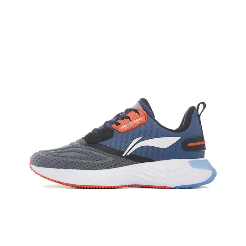 LiNing Low Top Running Shoes Men's Gray Blue Black-0