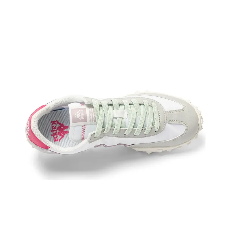 Kappa Low-Top Running Shoes Women's White Cool Gray Red-5