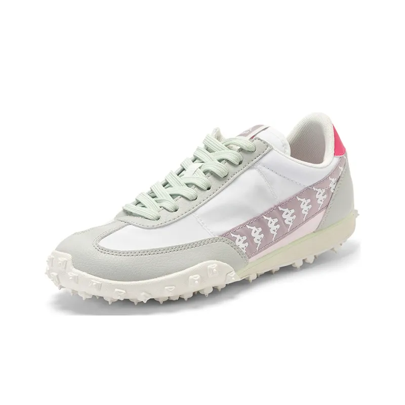 Kappa Low-Top Running Shoes Women's White Cool Gray Red-1