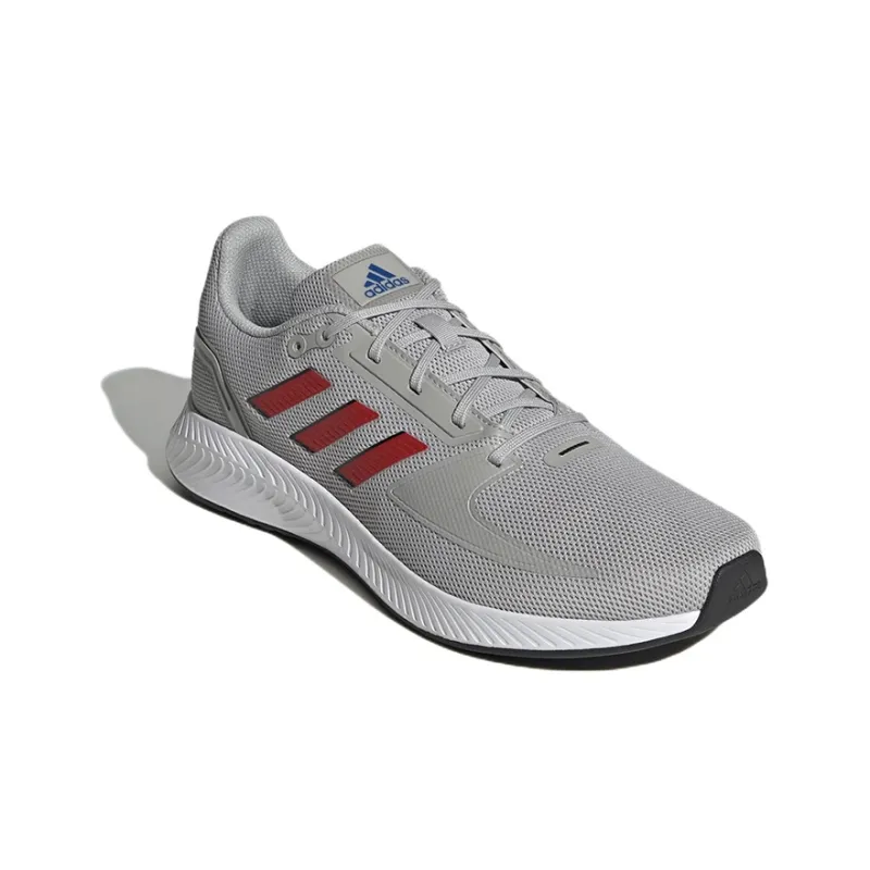 Adidas Runfalcon 2.0 Breathable And Wear-resistant Low-Top Running Shoes Men's Gray Red-2