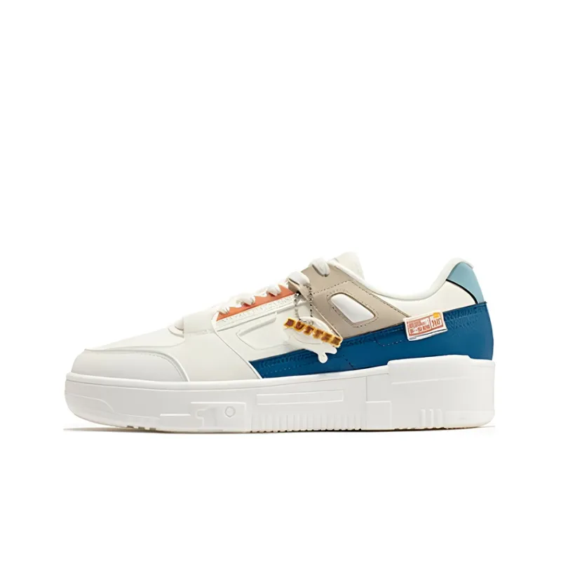 361° Lightweight Low Top Skateboard Shoes Men's White Cyan-0