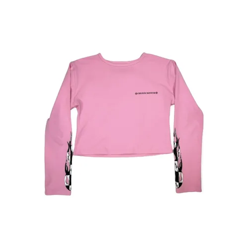 Chrome Hearts Crop Tops Women's Pink