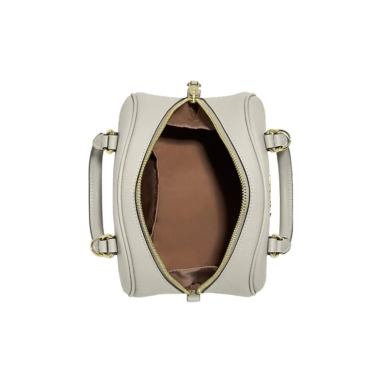 COACH Sydney Cross-Stitch Leather Dome Bag Handbags Shoulder Bag Crossbody Bag Small Size Women's Chalk White-2