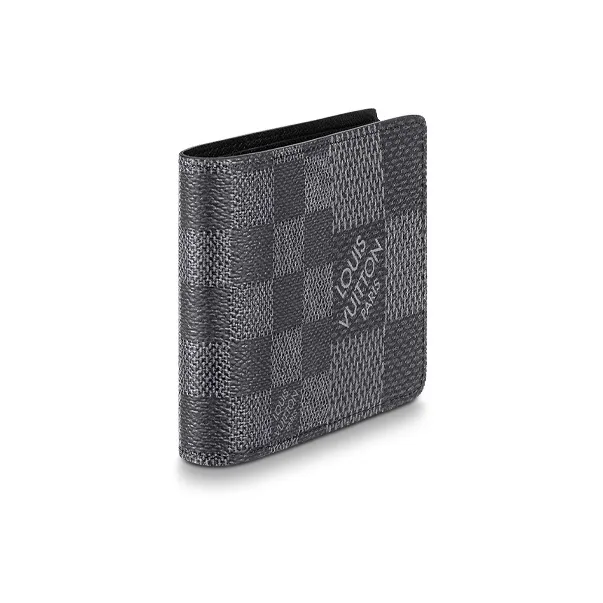 LOUIS VUITTON Multiple Canvas Coated Card Holder, Wallet Regular Men's Gray Ink-1