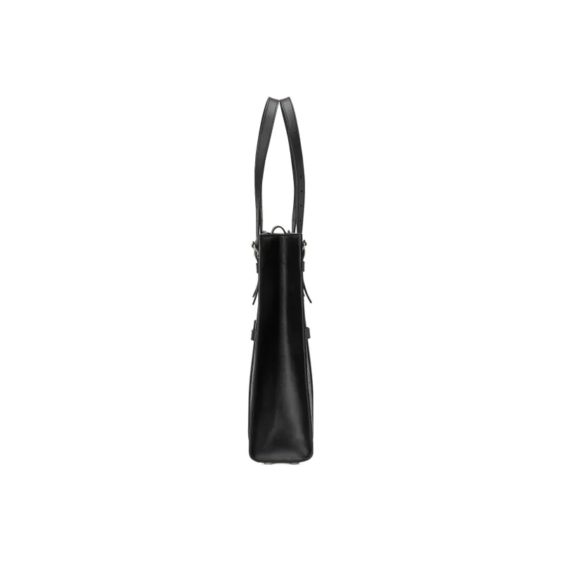 GUCCI Leather Tote Bag Shopping Bag Handbag Medium Size Men's Black-3
