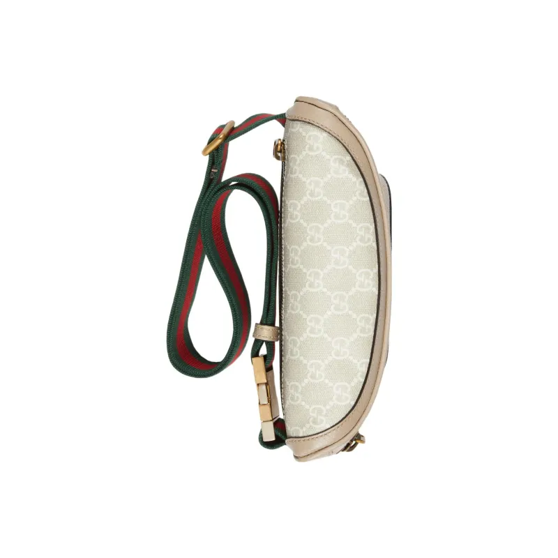 GUCCI Canvas Canvas Bag Fanny Pack Sling Bag Unisex Beige-5