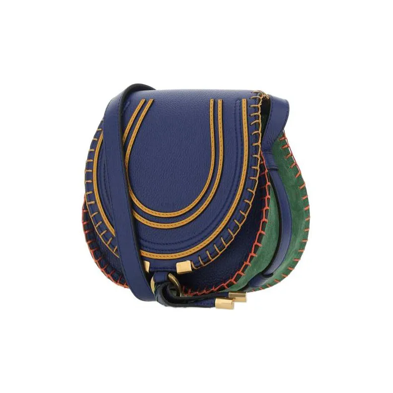 Chloe Marcie Calfskin Shoulder Bag Crossbody Bag Mini Women's Dark Blue-1