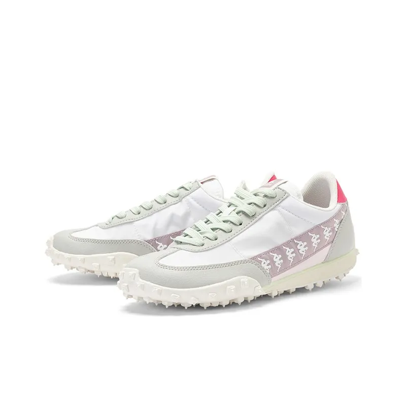 Kappa Low-Top Running Shoes Women's White Cool Gray Red-2