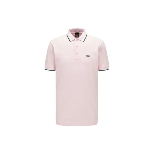 HUGO BOSS Polo Shirts Men Light Pink