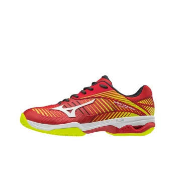 Mizuno Wave Exceed Tour 3cc Anti Slip Wear Resistant Low Top Tennis Shoes Red Yellow White