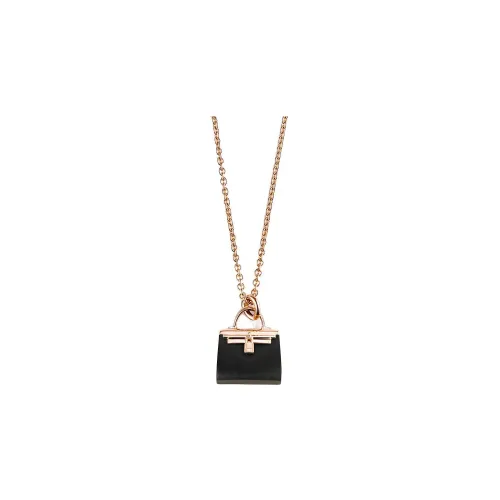 HERMES Kelly Necklaces Women's Rose Gold