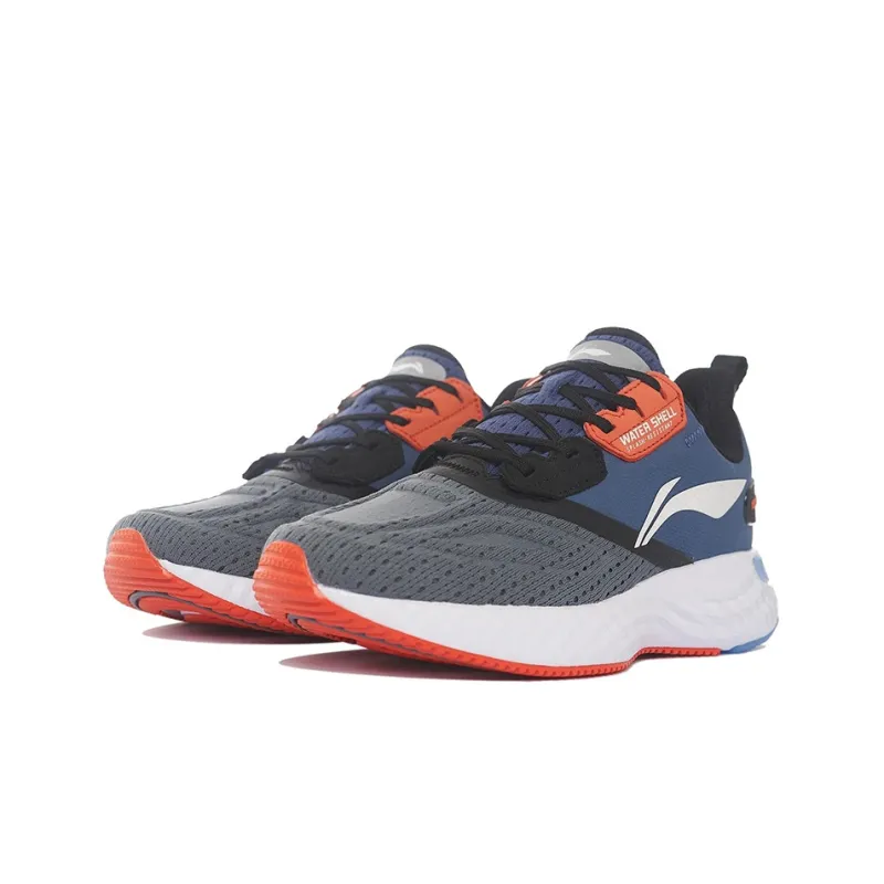 LiNing Low Top Running Shoes Men's Gray Blue Black-2