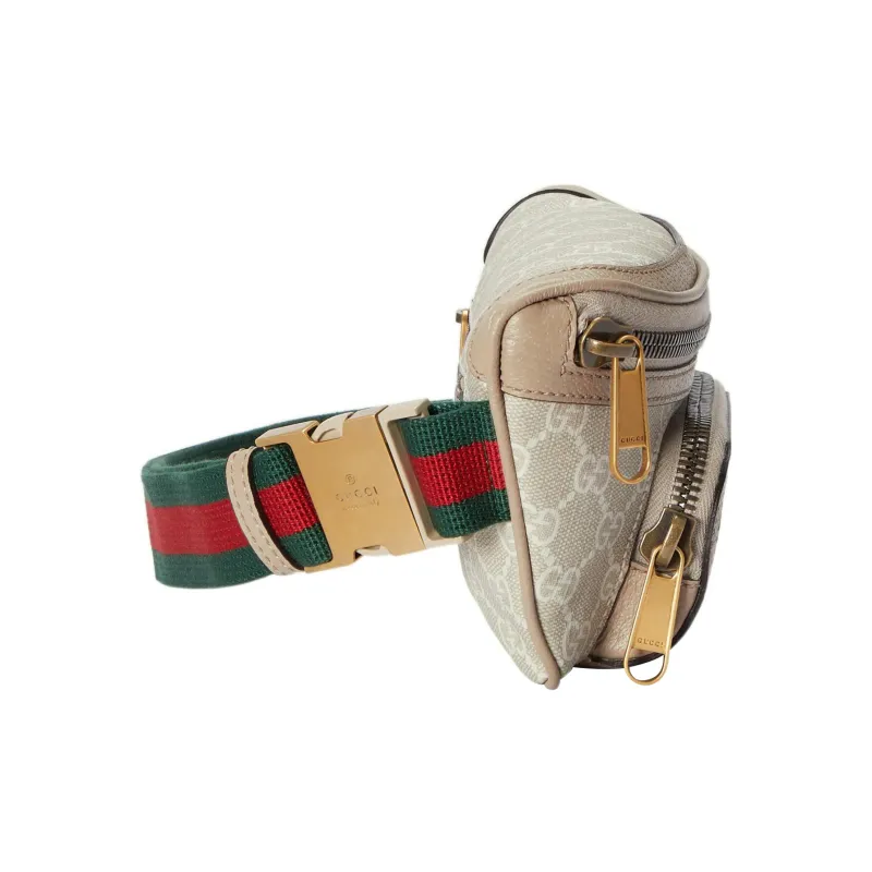 GUCCI Canvas Canvas Bag Fanny Pack Sling Bag Unisex Beige-3
