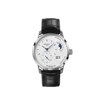 GLASHUTTE ORIGINAL PANO Automatic Mechanical Movement Men's Watches Watch Silver Dial Stainless Steel Case Resin Strap