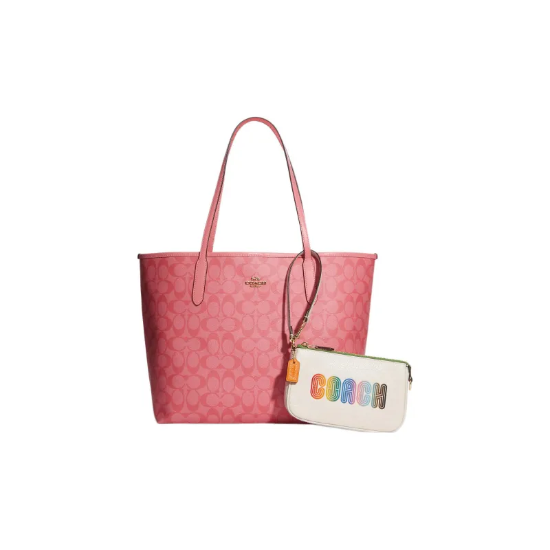 COACH Nolita Leather Pochette, Shoulder Bag, Handbag, Clutch Small Size Women's White-3