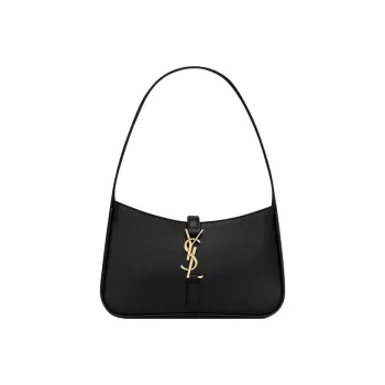 SAINT LAURENT Le 5 A 7 Mini Hobo Bag In Smooth Leather Noir