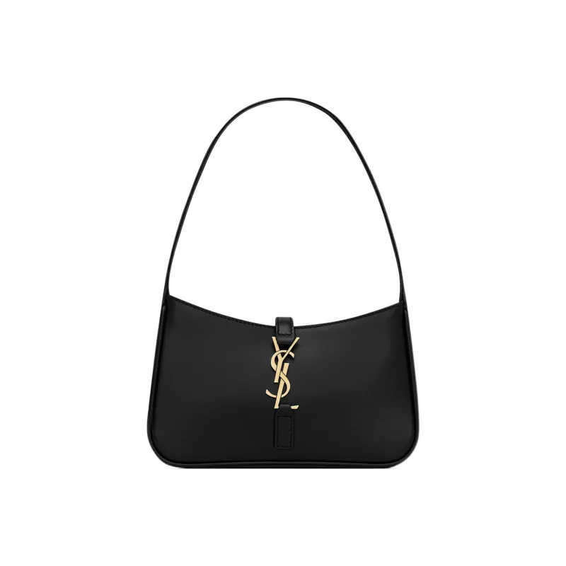 SAINT LAURENT Le 5 A 7 Mini Hobo Bag In Smooth Leather Noir-0