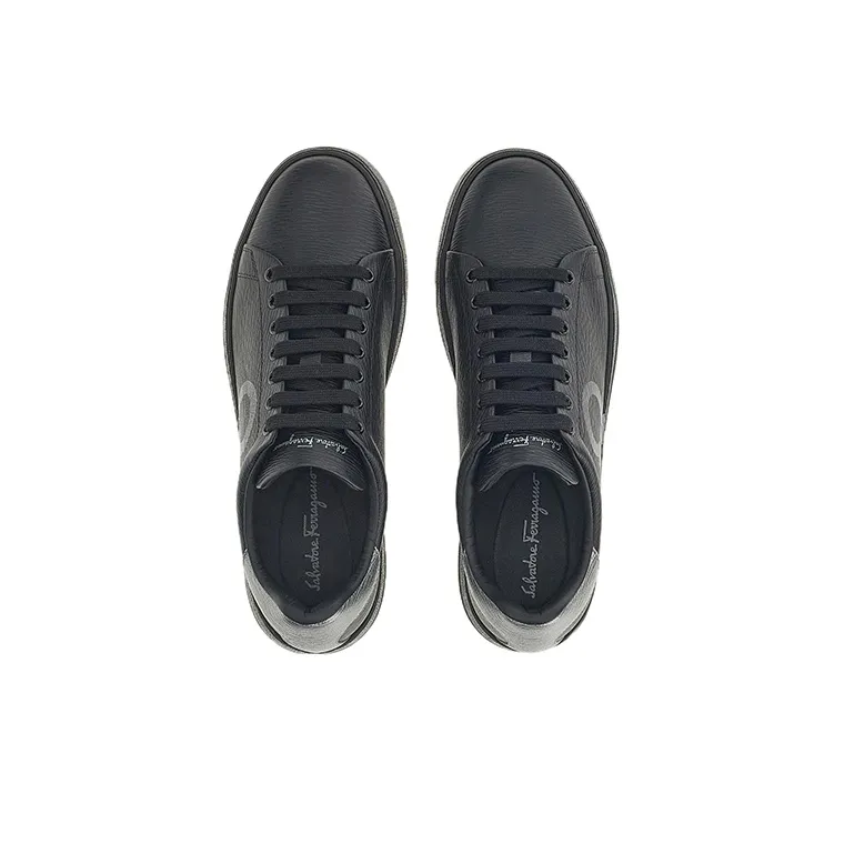 FERRAGAMO Gancini Logo-print Low-top Sneakers-3