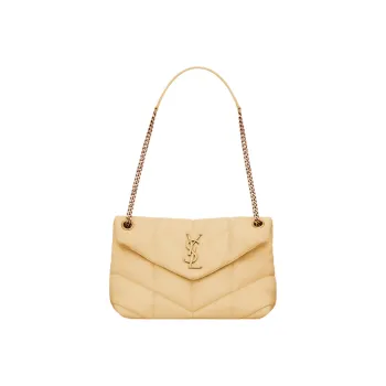 SAINT LAURENT Lambskin Cloud Bag, Pillow Bag, Crossbody Bag, Shoulder Bag Women's Light Vanilla & Custard