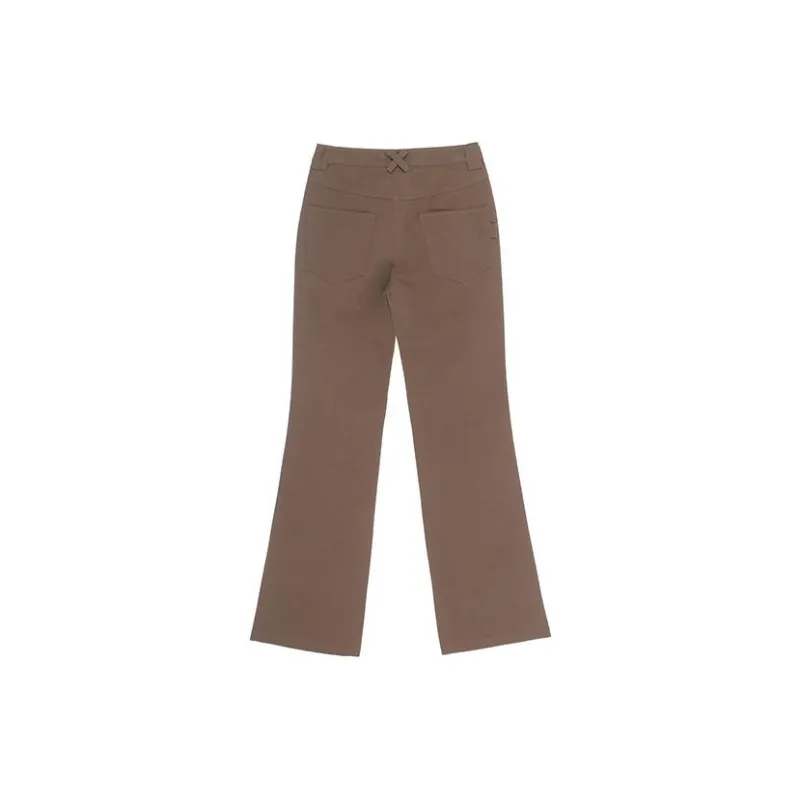 Fax Copy Express Flared Pants Casual Pants Women's Brown-1