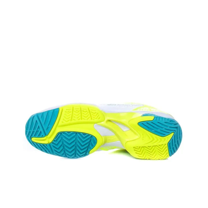 Mizuno Alphabounce Lightweight Wear resistant White Blue Yellow Women's-4