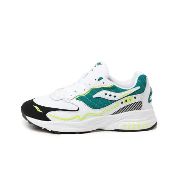 Saucony 3D Grid Hurricane White Green Lime