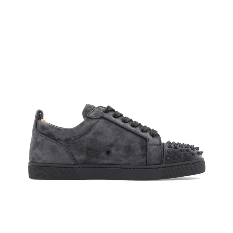 Christian Louboutin Louis Junior Spikes Orlato Flat Grey-1