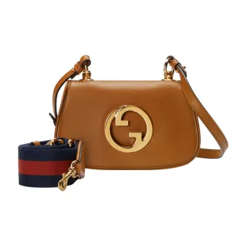 GUCCI Blondie Canvas With Leather Handbag, Shoulder Bag, Crossbody Bag Mini Women's Brown