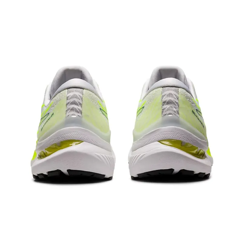 Asics Gel Kayano 29 White Velvet Pine Safety Yellow-4