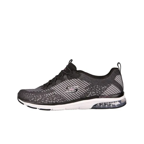 Skechers Relaxed Fit Running Shoes Women's Low-Top Black/Grey/White