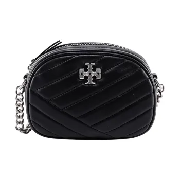TORY BURCH Kira Leather Camera Bag, Crossbody Bag, Shoulder Bag Women's Black