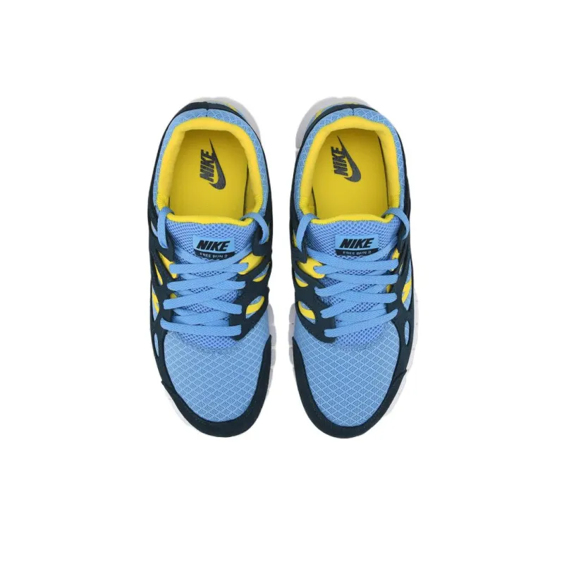 Nike Free Run 2 University Blue Navy Yellow Strike-3