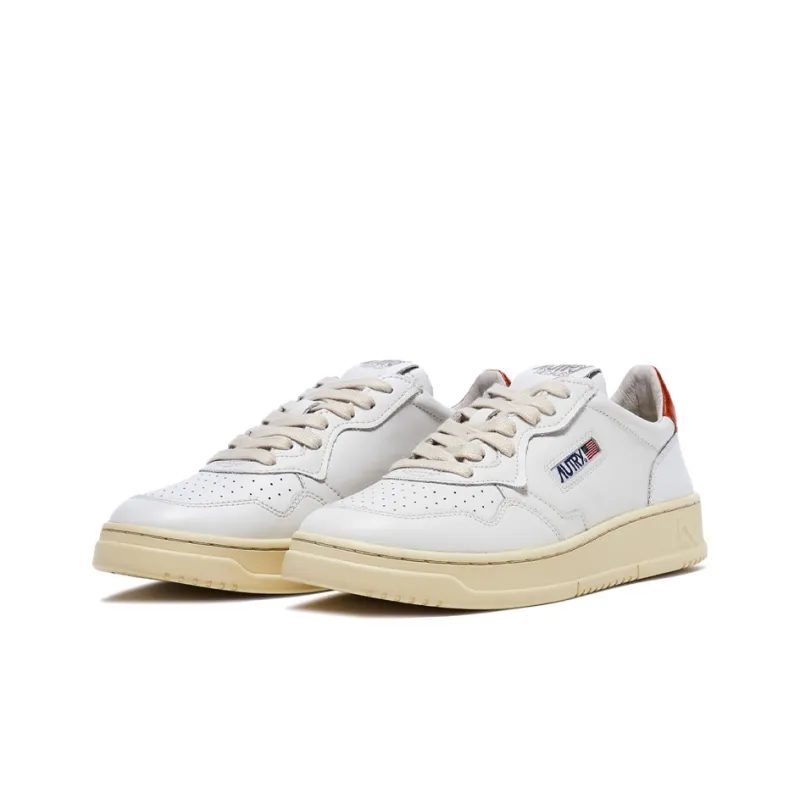 AUTRY Medalist Leather Low White Rust-1