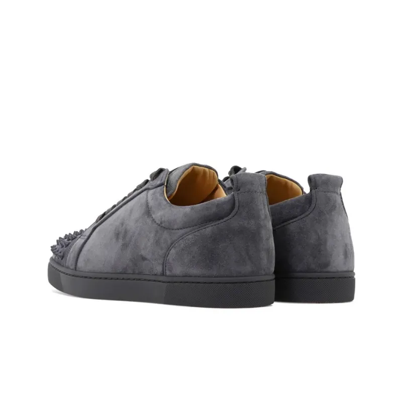 Christian Louboutin Louis Junior Spikes Orlato Flat Grey-3