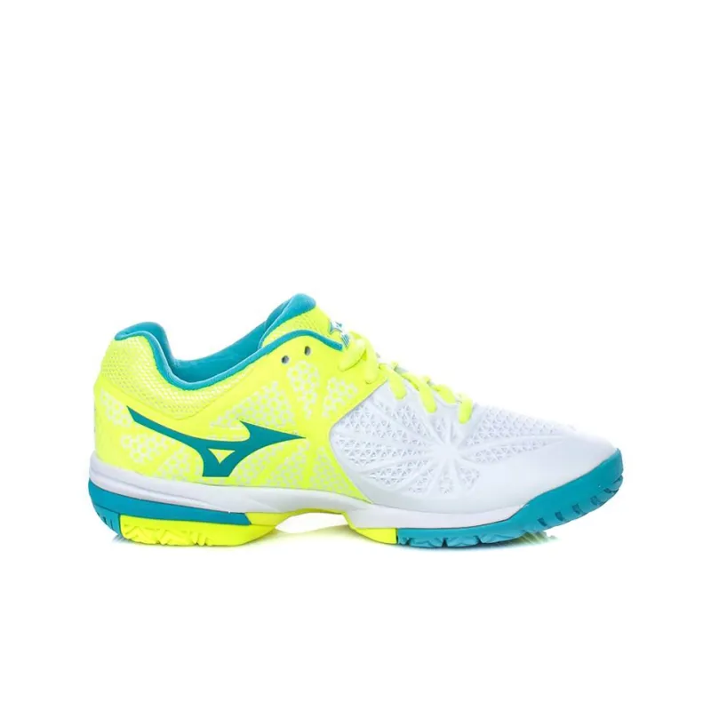 Mizuno Alphabounce Lightweight Wear resistant White Blue Yellow Women's-1